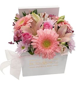 Pink Flowers in a Box!