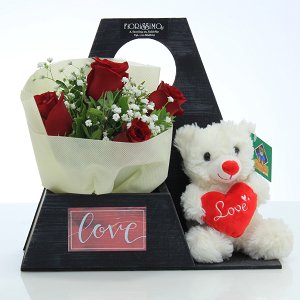 Roses and teddy!