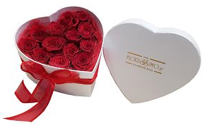 White Heart Red Roses-Small