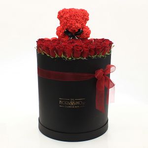 Rose Bear και κόκκινα τριαντάφυλλα XL!