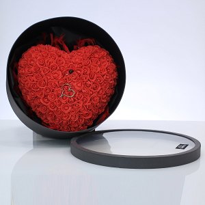 Κουτί με latex καρδιά και μενταγιόν (2 μεγέθη και χρώματα)