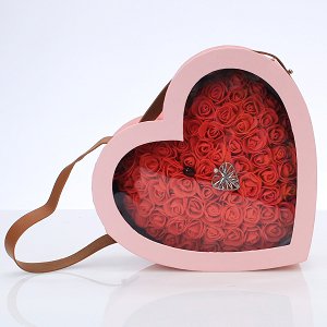 Κουτί τσάντα με latex καρδιά και μενταγιόν (2 χρώματα)