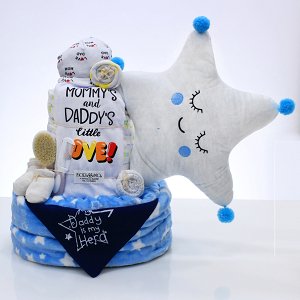Diaper cake my parents! Blue