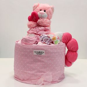 Diaper cake It's Baby time! For Girl!