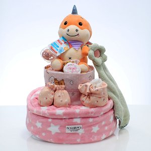 Diaper Cake Dragon salmon small