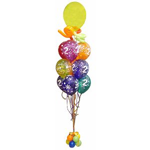 Μπουκέτο πολύχρωμα μπαλόνια για γενέθλια