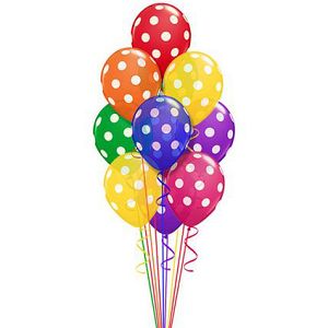 Bouquet of polka dots balloons! 