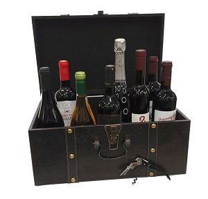 Wooden chest and wines!