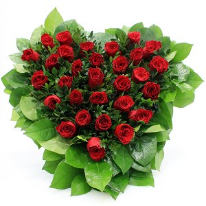 Heart With 30 Roses!