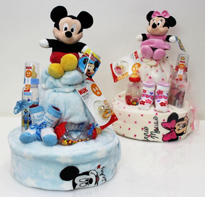 Diaper cake Mickey / Minnie