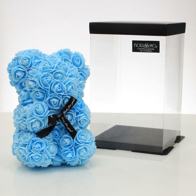 Rose Bear small! Blue-see through-