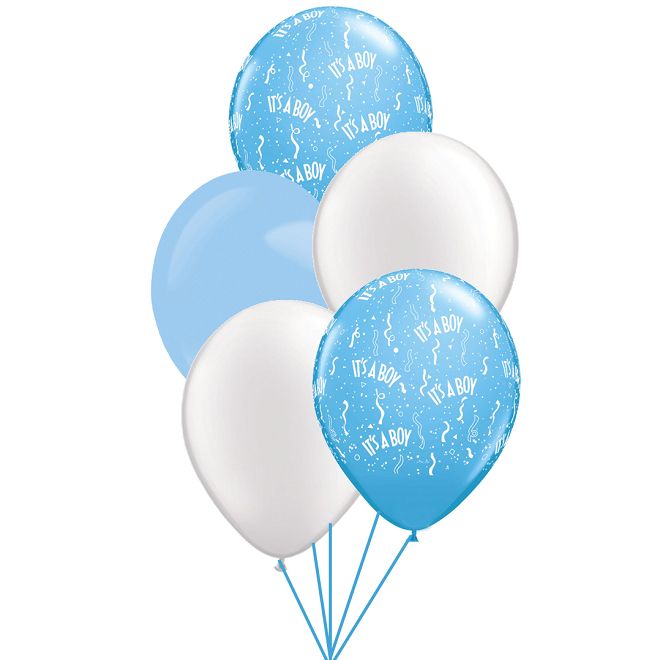 5 Balloons For Newborn Boy