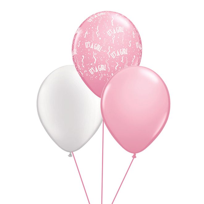3 Balloons For Newborn Girl
