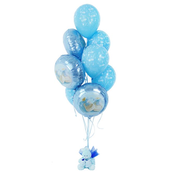 Bouquet Of Latex n Foil Balloons Boy