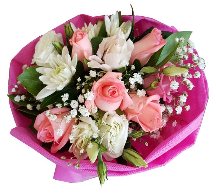 5 Pink Roses Bouquet!