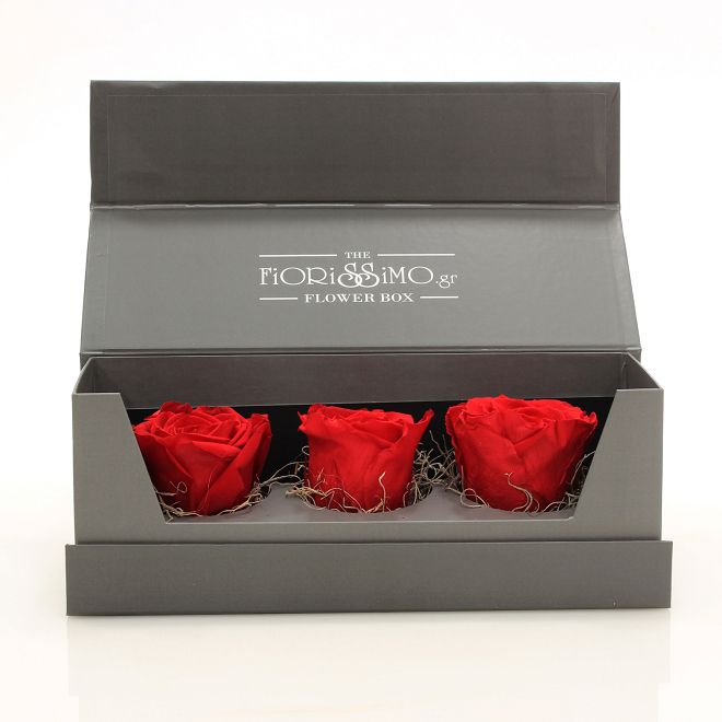 3 Forever Roses in a box! Courier
