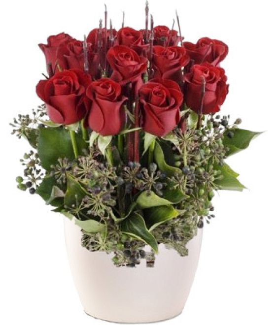 Arrangement With Red Roses!