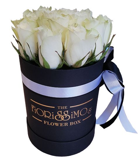 Flower Box Medium- Black n White