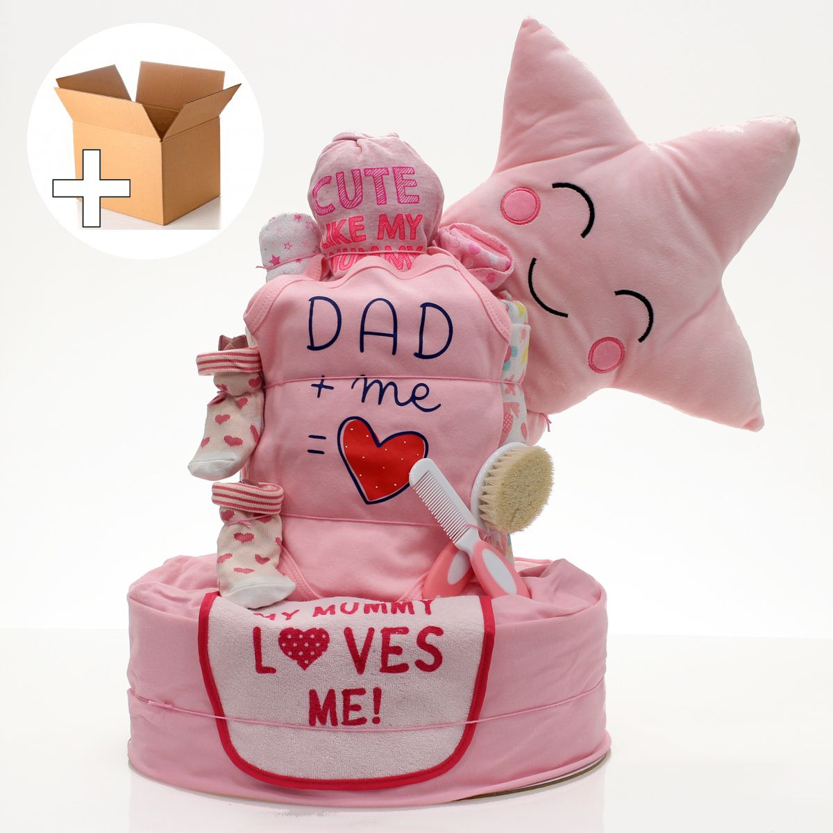Diaper cake my parents! Pink - courier