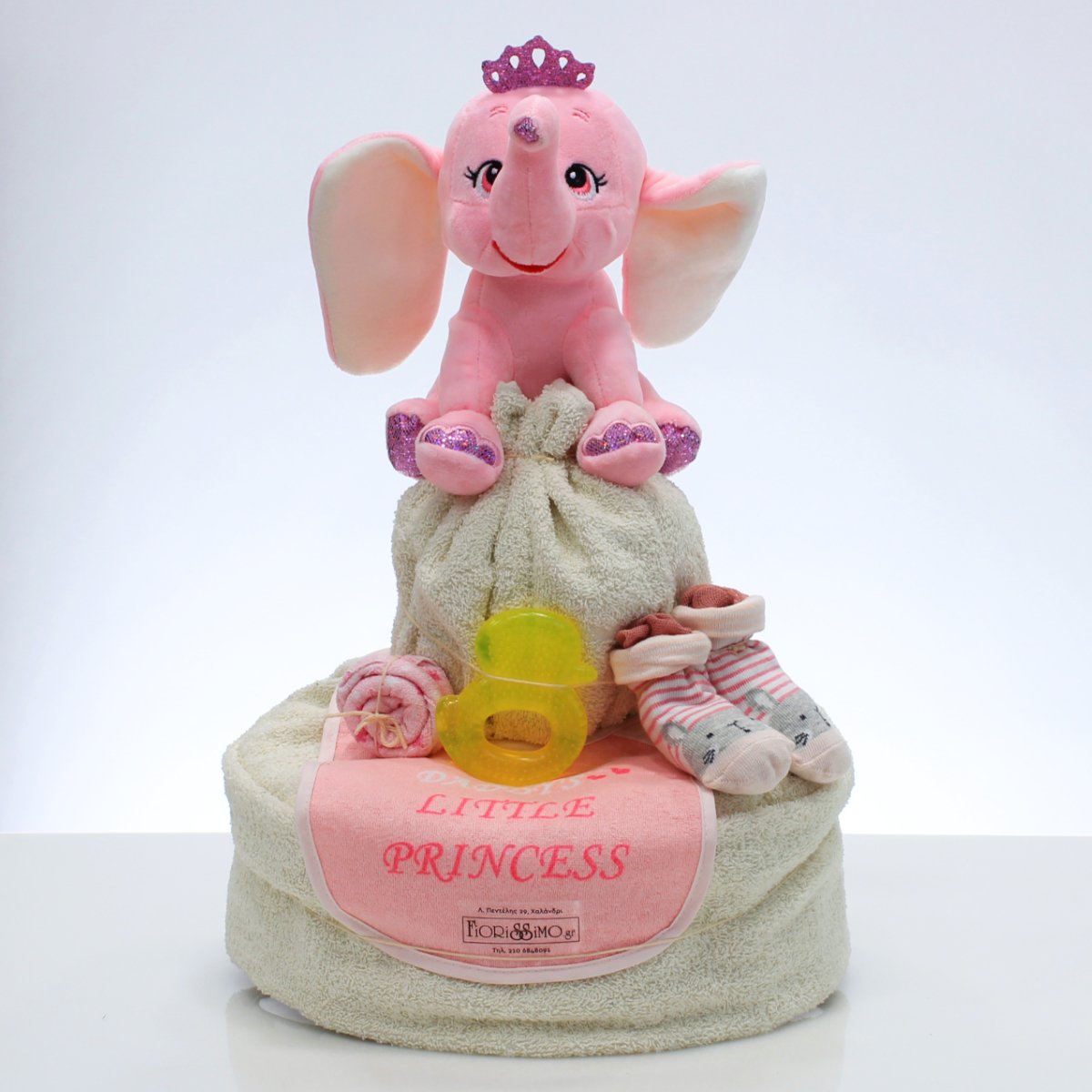 Diaper cakes τούρτα με είδη μπεμπε κορίτσι