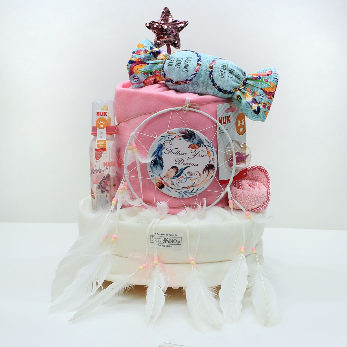Diaper cake Follow your dreams litlle one!!