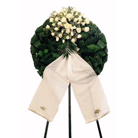 Funeral wreath with cocos