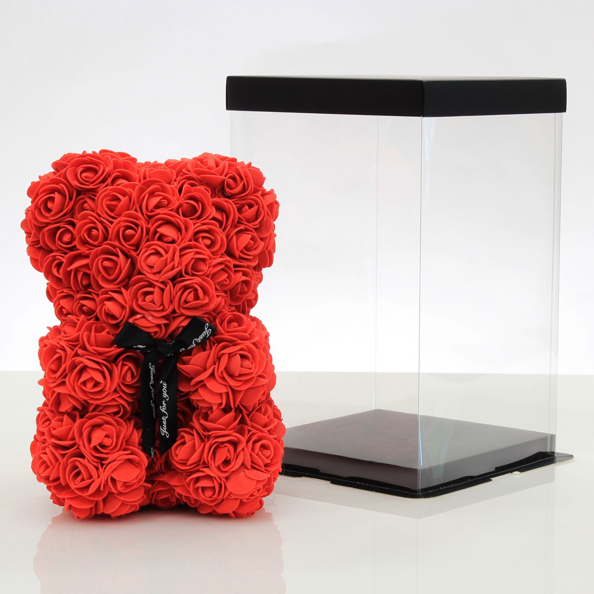 Rose Bear small! Red-see through-