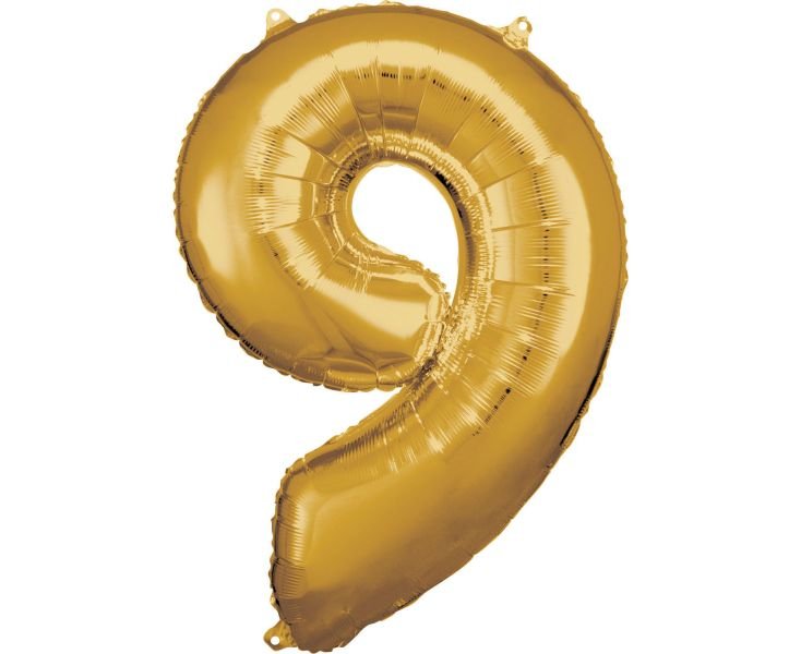 Μπαλόνι Νο.9 Χρυσό με ίλιον  (80εκ)