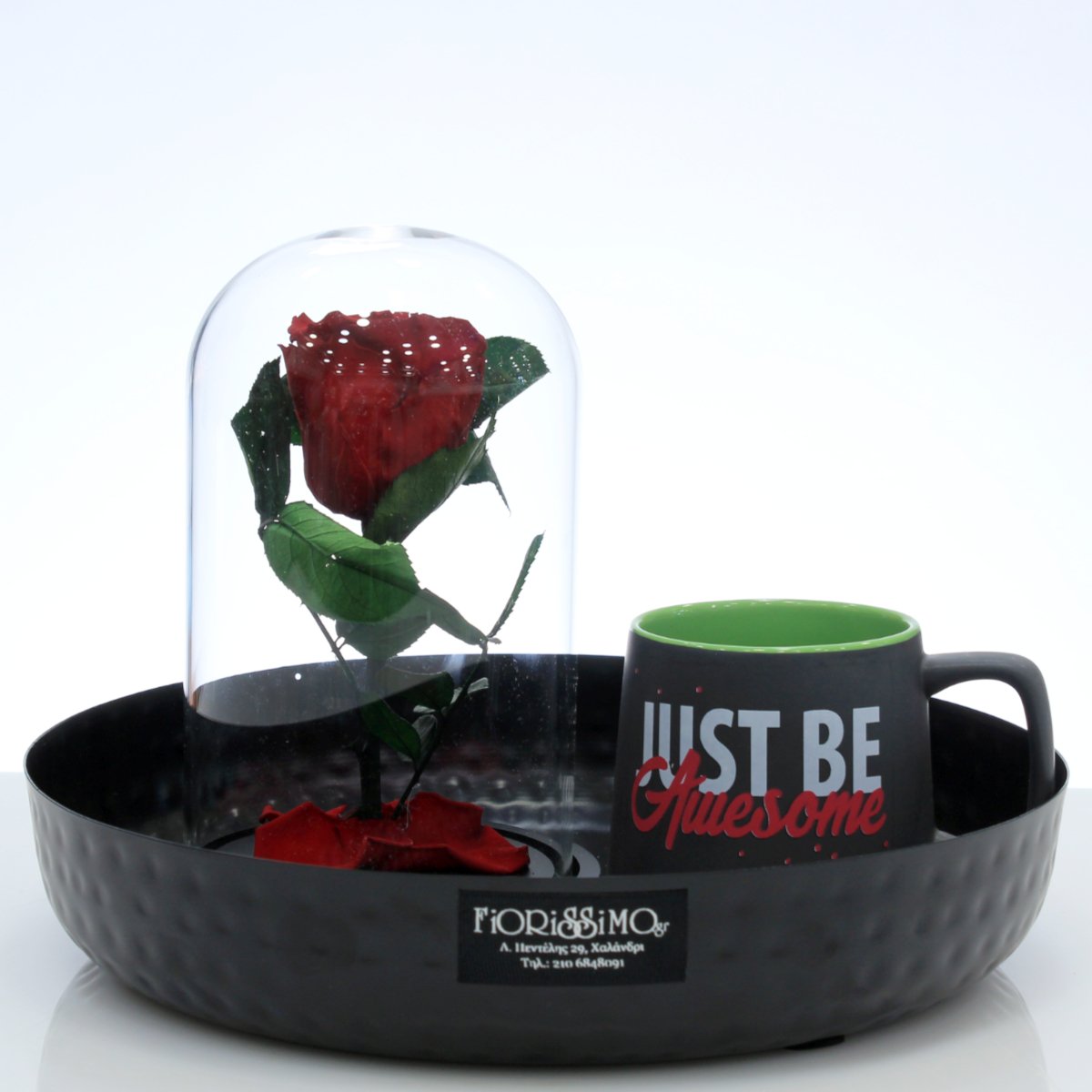 Foverer Rose in glass dome an mug!