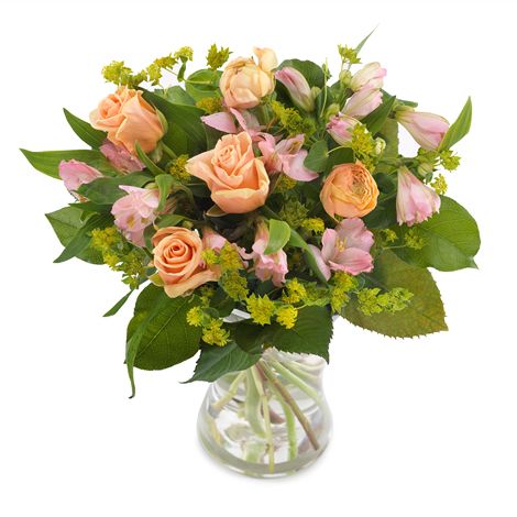 Μπουκέτο με ροζ λουλούδια