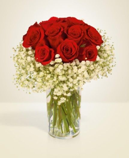 Desiderio μπουκέτο με κόκκινα τριαντάφυλλα