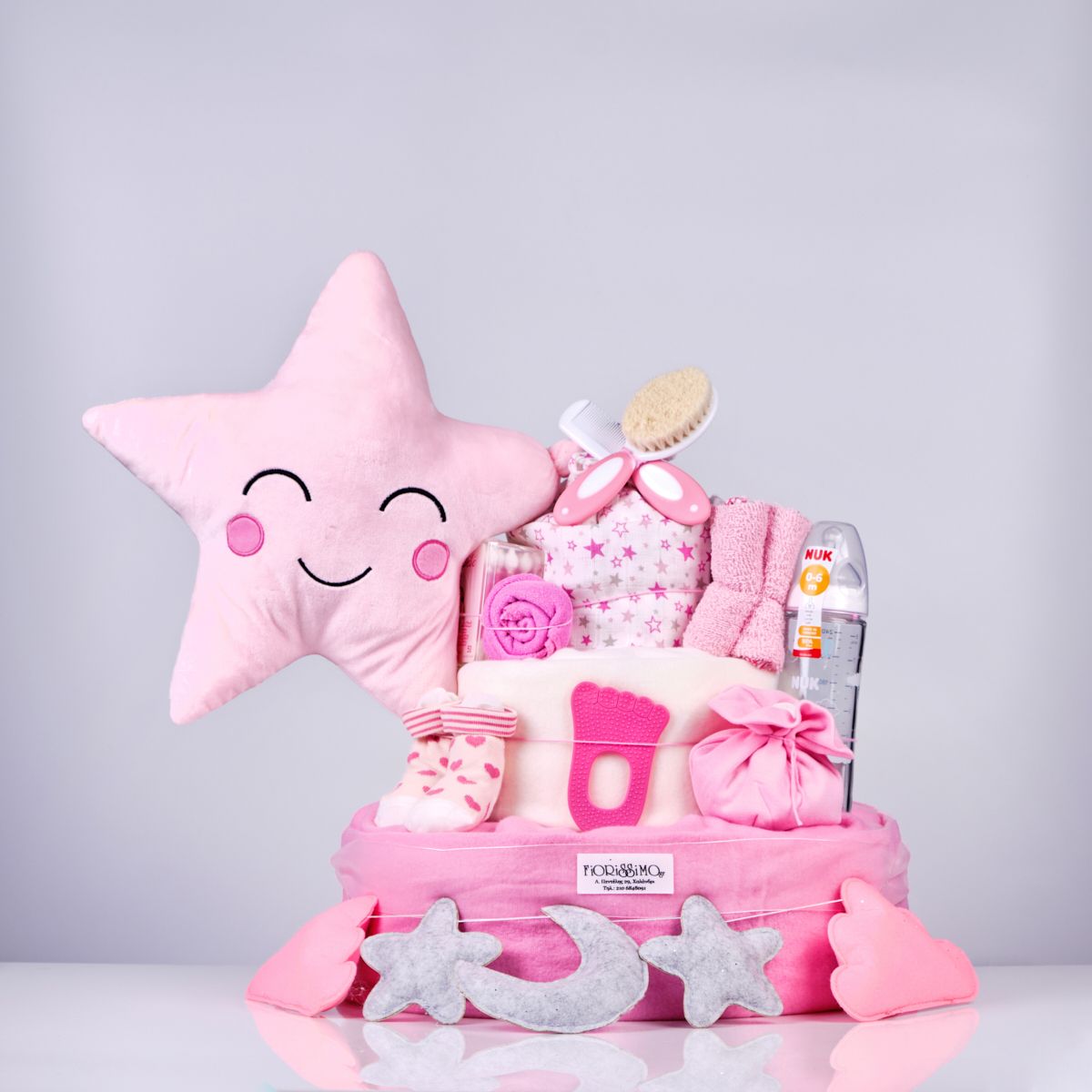 Diaper cake Twinkle Little Star Pink!