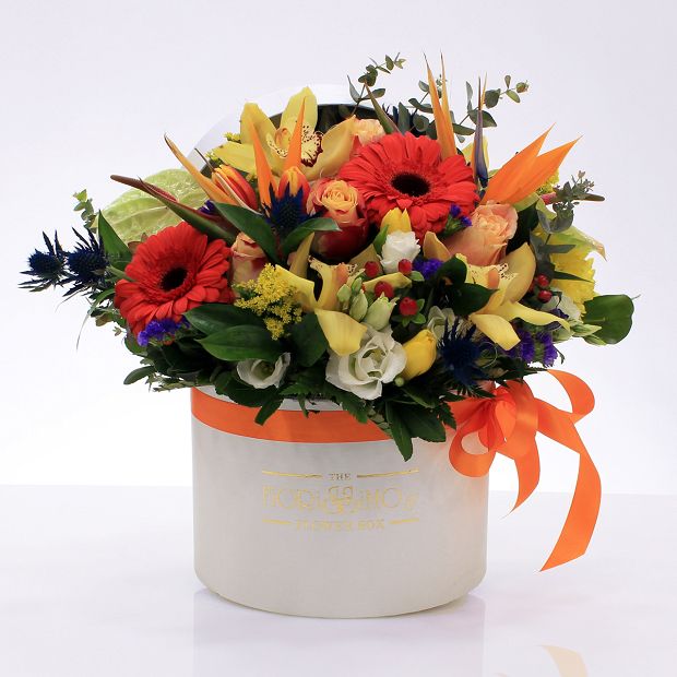 Orange Beauty Flower Box- Luxury