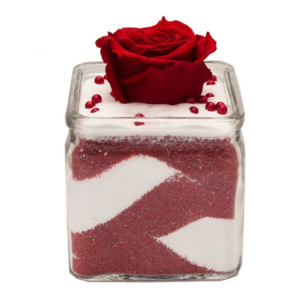 Glass with Forever Rose-Red