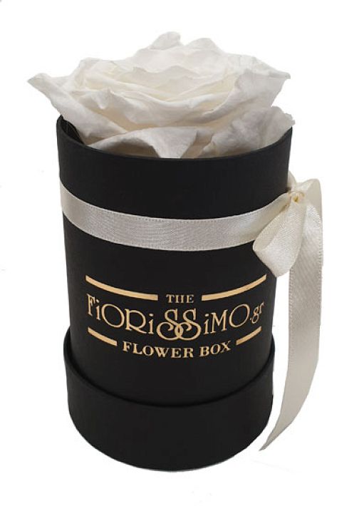 Box with Forever Rose-mini White