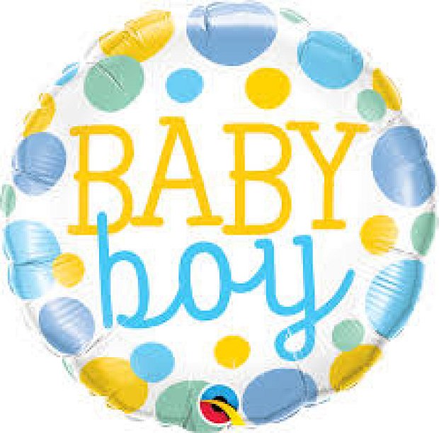 Μπαλόνι foil ίλιον Baby Αγόρι πουά