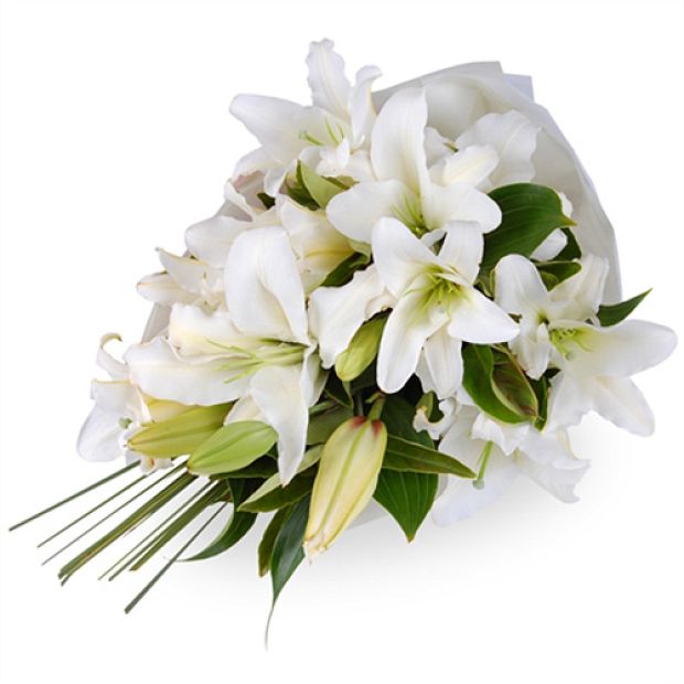 White Bouquet of Lillies!