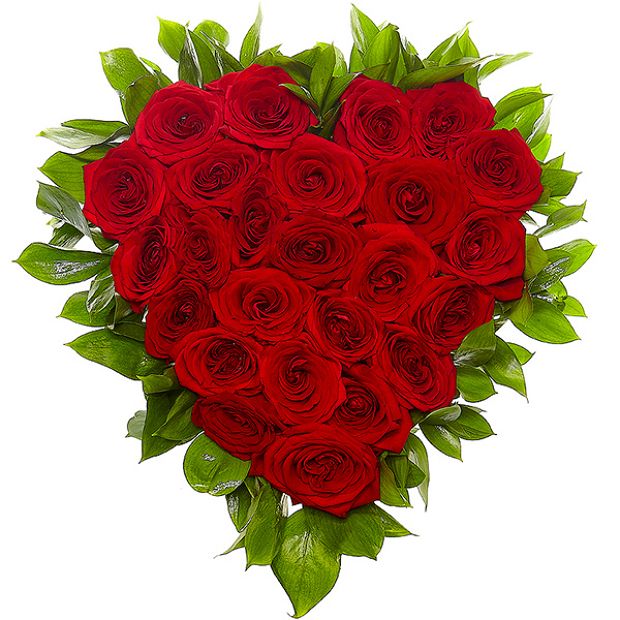 Καρδιά με 30 τριαντάφυλλα